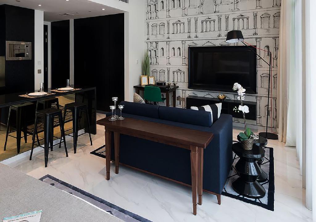 Millennium Atria Business Bay Aparthotel Dubai Luaran gambar A living room in a condominium